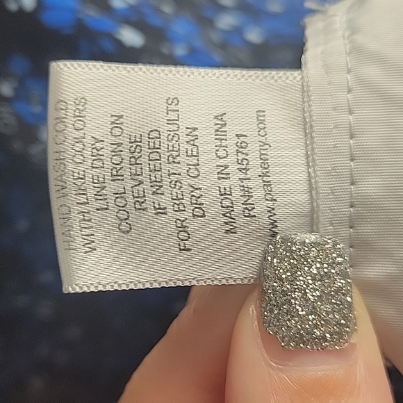 Parker-Long Sleeve Tie Crop Front Blouse, Blue-Size Medium - Picture 6 of 16